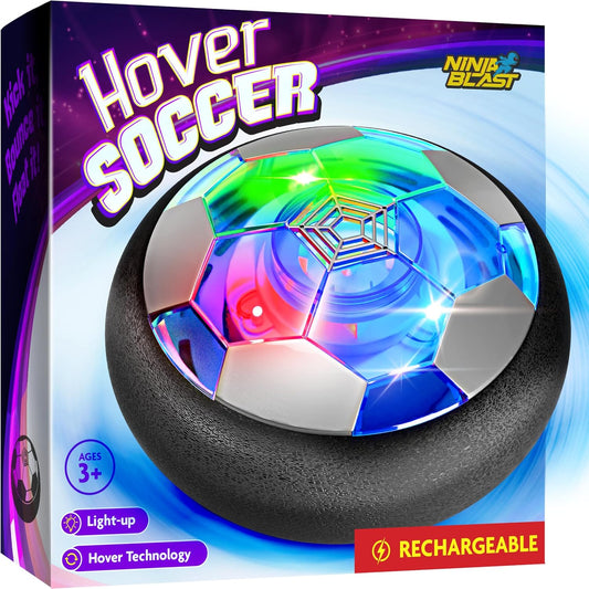 Hover Soccer Ball Indoor Toy Game with Light-Up Features Aged 6+