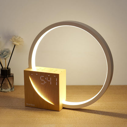 Sunrise Alarm Clock Bedside Lamp with Touch Control, 10 Natural Sounds, and Adjustable Brightness for Bedroom and Living Room