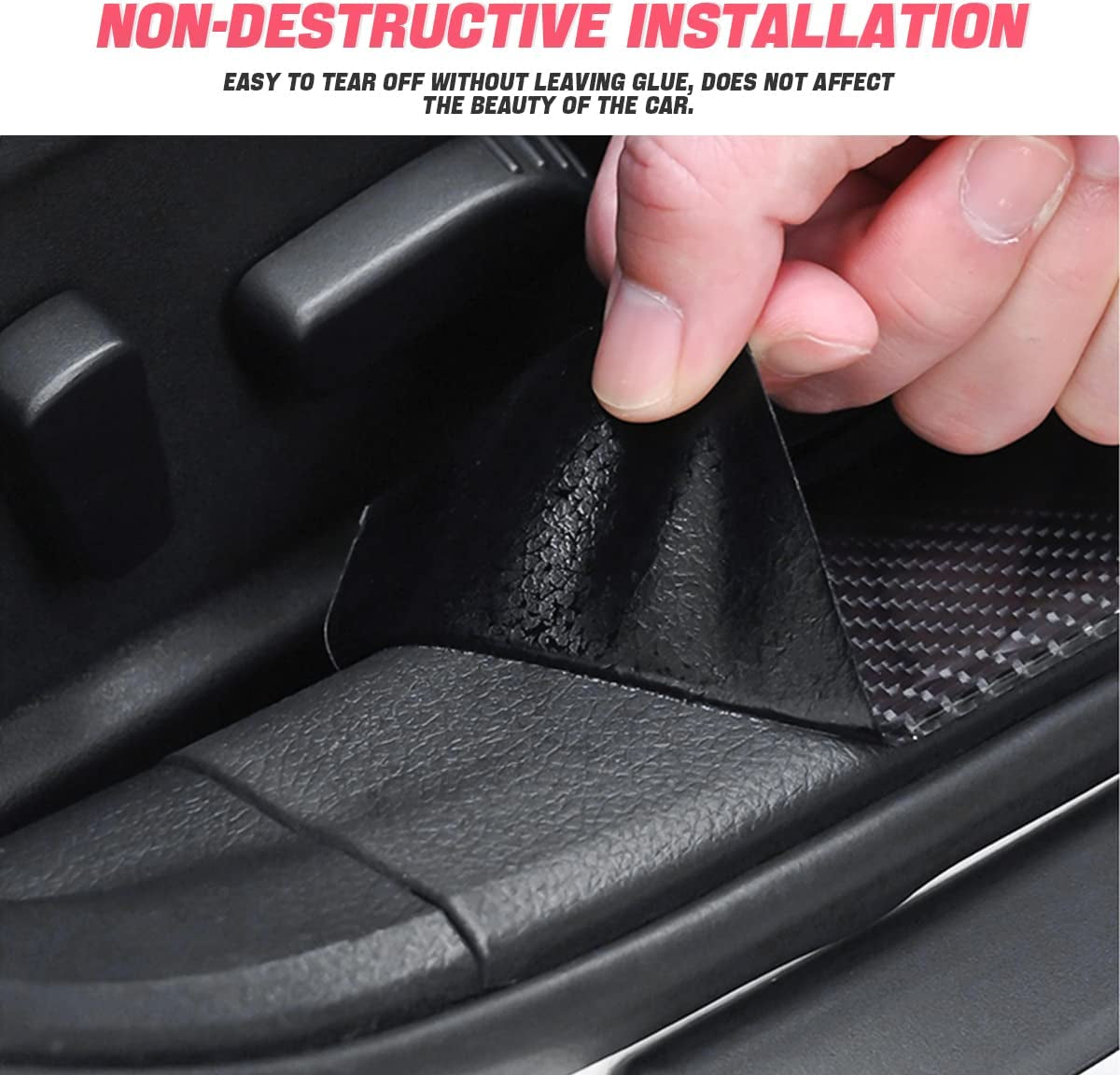 Car Door Entry Guard - Anti-Collision Adhesive Protector Tape for Door Sills, Rear Bumpers, Handles - Universal Fit  (2 x 394 Inches)