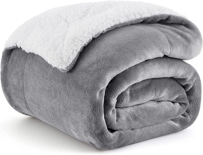 Throw Blanket - Luxurious Soft and Warm Sofa Blanket, Grey, 50x60 Inches