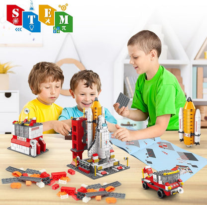 Space Exploration Shuttle Building Set for Ages 8-14, 1008 Pieces, 7 Models to Construct, Ideal Birthday Gift for Boys
