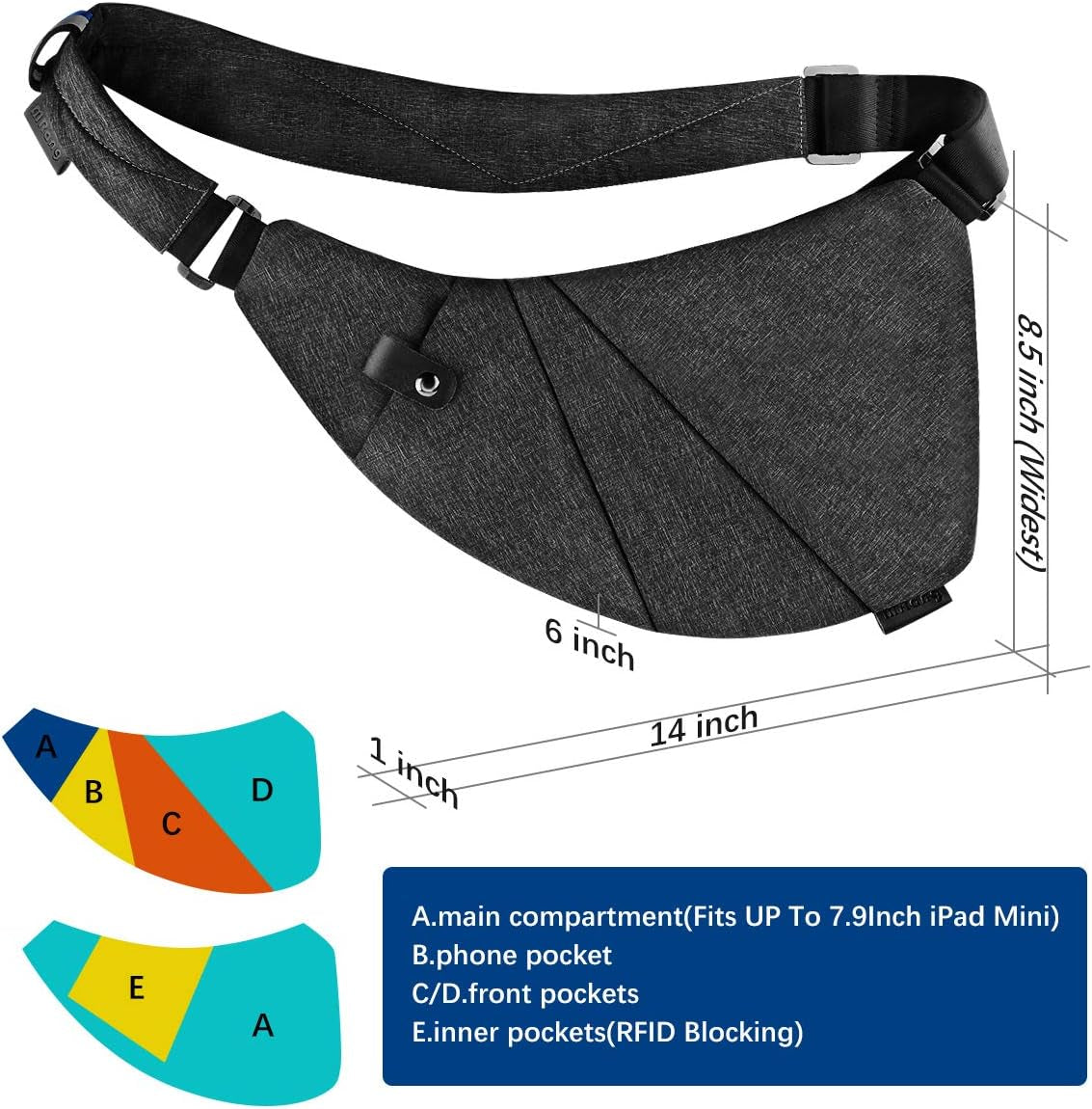 Trendy Waterproof Anti-Theft Crossbody Sling Bags for Travel - Unisex Design