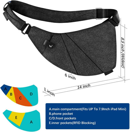 Trendy Waterproof Anti-Theft Crossbody Sling Bags for Travel - Unisex Design