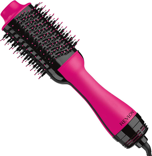 Tourmaline Ionic Technology One-Step Volumizer and Hair Dryer with Hot Air Brush, Multiple Heat Settings, and Reduced Frizz - Black