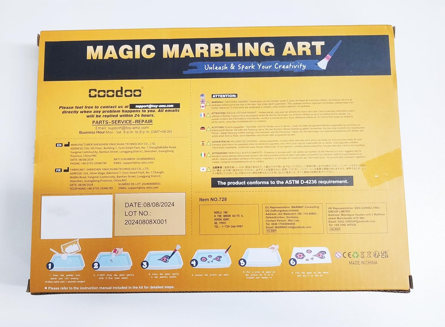 Water Marbling Paint for Kids - Arts and Crafts for Girls & Boys Crafts Kits Ideal Gifts for Kids Age 6-8 8-12