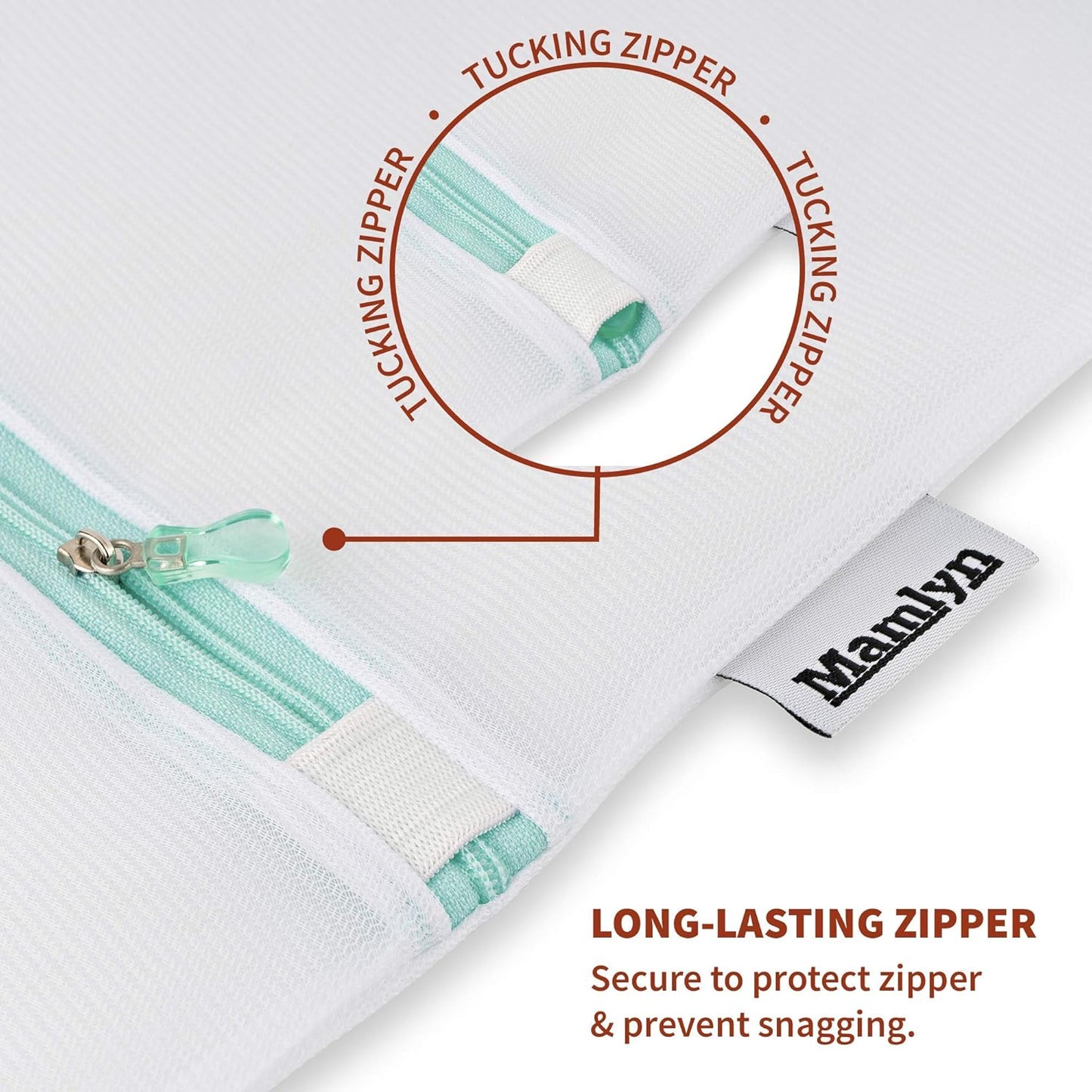 Medium Mesh Laundry Bags for Delicates - Colored Zippers
