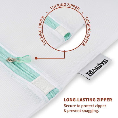 Medium Mesh Laundry Bags for Delicates - Colored Zippers