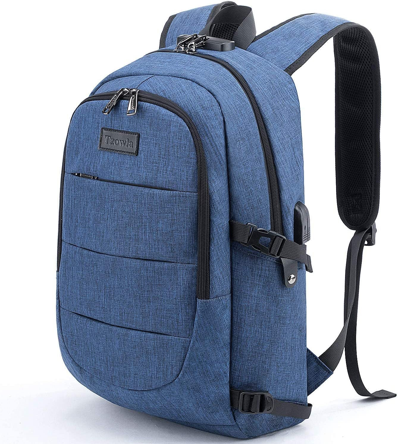 Water-Resistant Anti-Theft Laptop Backpack with USB Charging Port - 15.6 Inch Business Bag for Men and Women