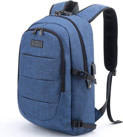 Water-Resistant Anti-Theft Laptop Backpack with USB Charging Port - 15.6 Inch Business Bag for Men and Women