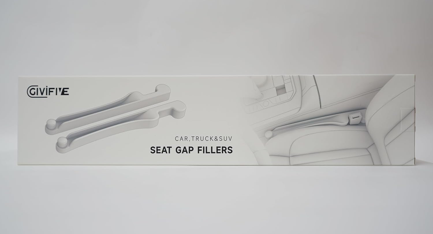 Multifunctional Car Seat Gap Filler Set of 2 - Soft Foam Organizer with Hook Function - Universal Fit 