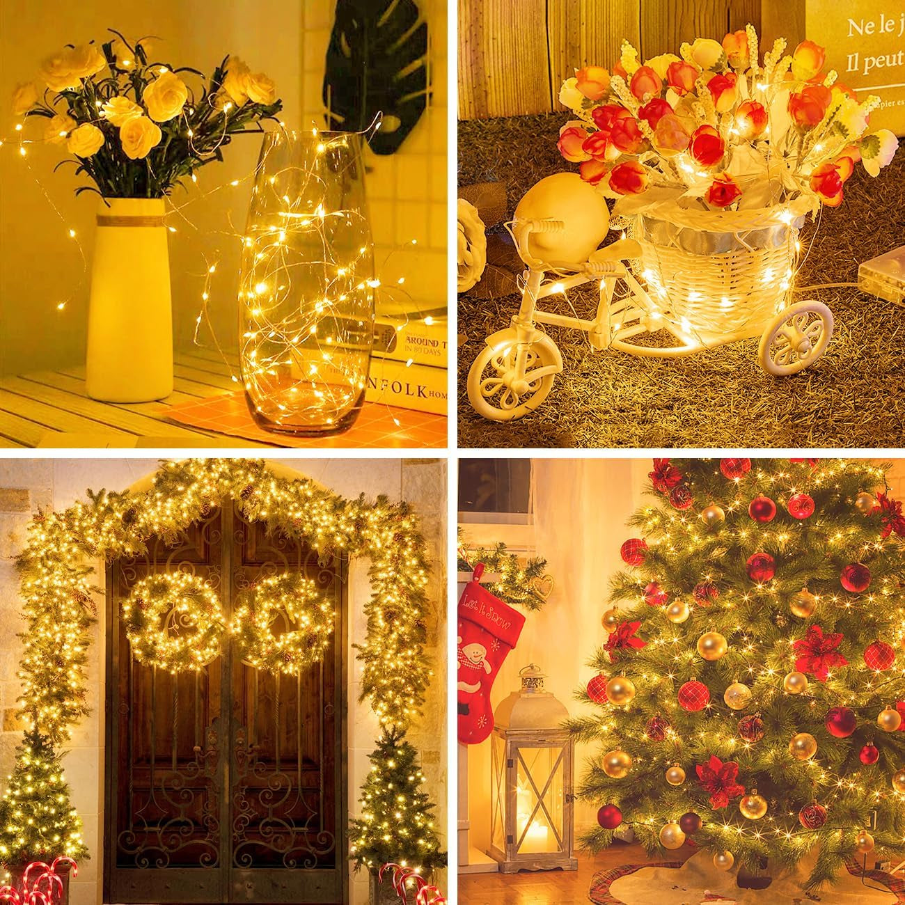 16-Pack Battery-Powered Fairy Lights, 7FT 20LED Mini String Lights, Waterproof Silver Wire Twinkle Lights for Indoor and Outdoor Decor