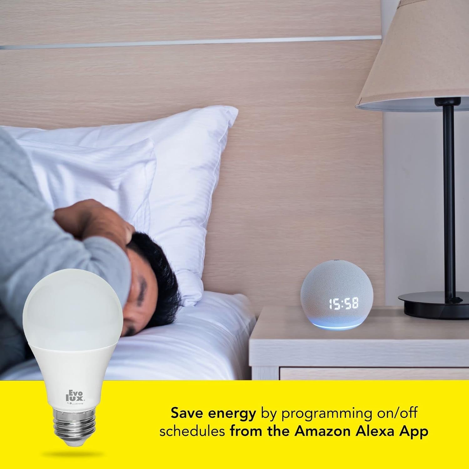 Dimmable Smart LED Light Bulb with WiFi Compatibility for Alexa - 806 Lumens, Energy Efficient, No Hub Required, Multicolor and Adjustable White Light (1)
