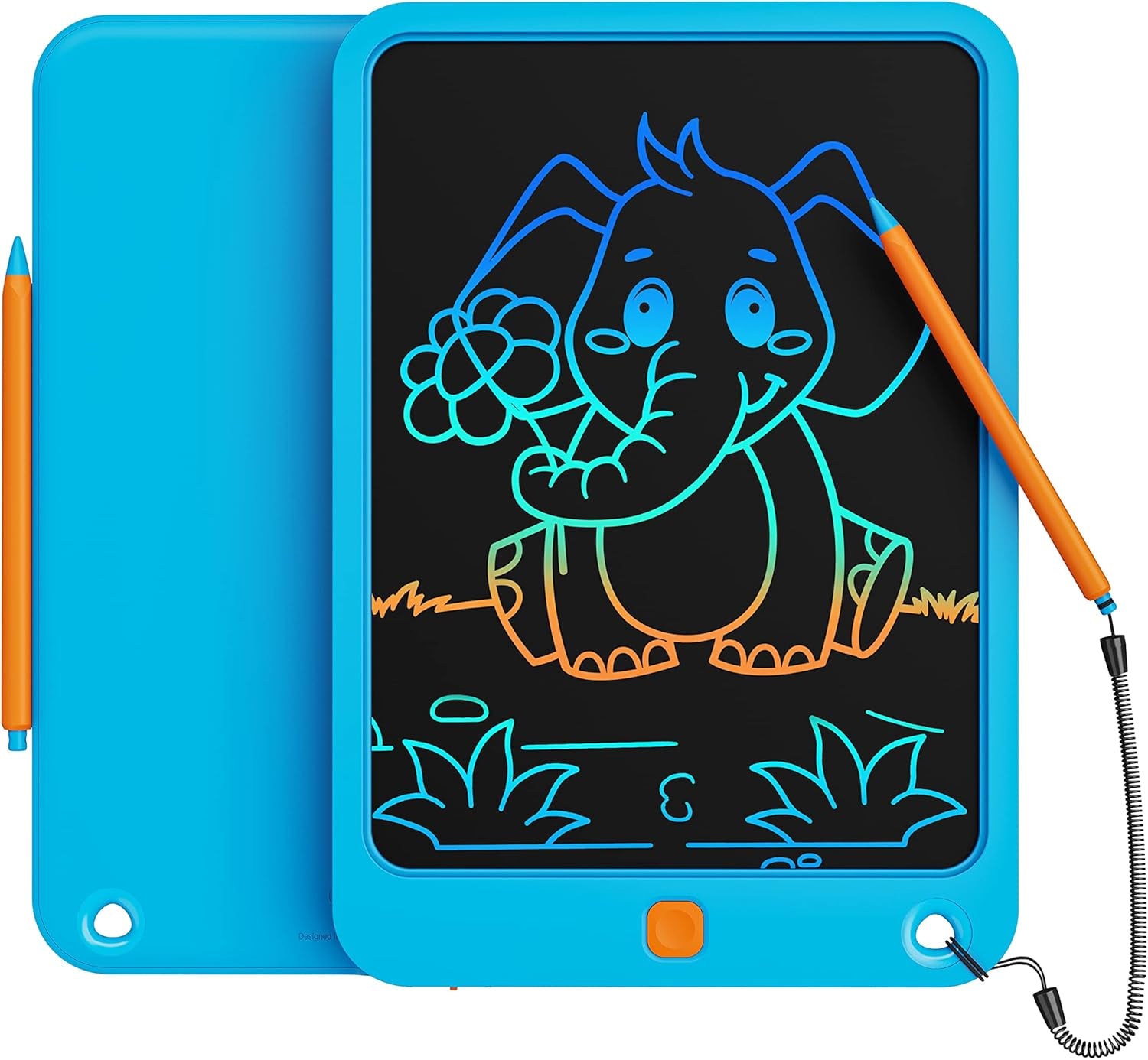 Colorful Doodle Board Drawing Tablet- Children, Memo Board and Drawing Pad-Lanyard, Educational Travel Toy Ages 3+ (Pink)