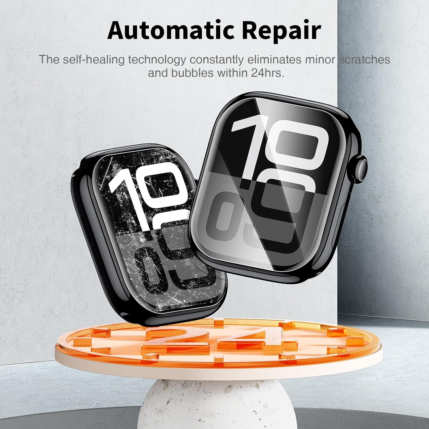 6-Pack Premium Screen Protector for Apple Watch Series 10 (46mm) - Self-Healing TPU, Scratch-Resistant, Bubble-Free, High Definition Clarity, Anti-Glare, Transparent