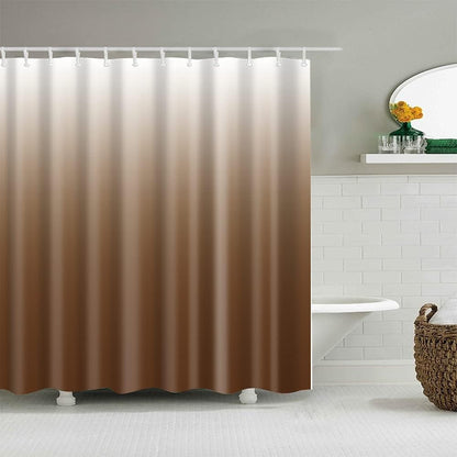 Modern Waterproof Polyester Bath Shower Curtain Set with Hooks and Elegant Design
