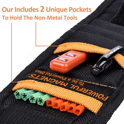 Magnetic Wristband Tool Holder for Men - Strong Magnet Wrist Tool Belt Set, Ideal Christmas Stocking Stuffer and Birthday Gift for Dads and Men