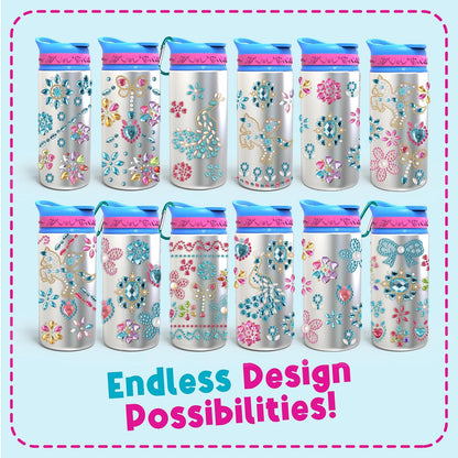 Customizable Water Bottle Craft Kits -Arts and Crafts Activity - Unicorn-Themed Toys for for Children Aged 6+