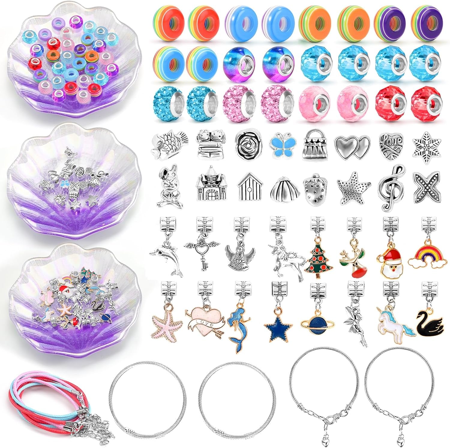 Jewelry Making Unicorn Kit-Themed Arts and Crafts Set for Creative Play and Gift Giving for Girls Ages 6+