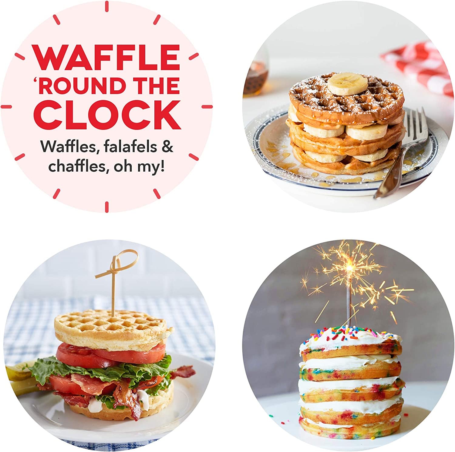 Mini Waffle Maker Machine - Compact 4" Appliance for Individual Waffles, Paninis, Hash Browns, and On-the-Go Meals in Aqua