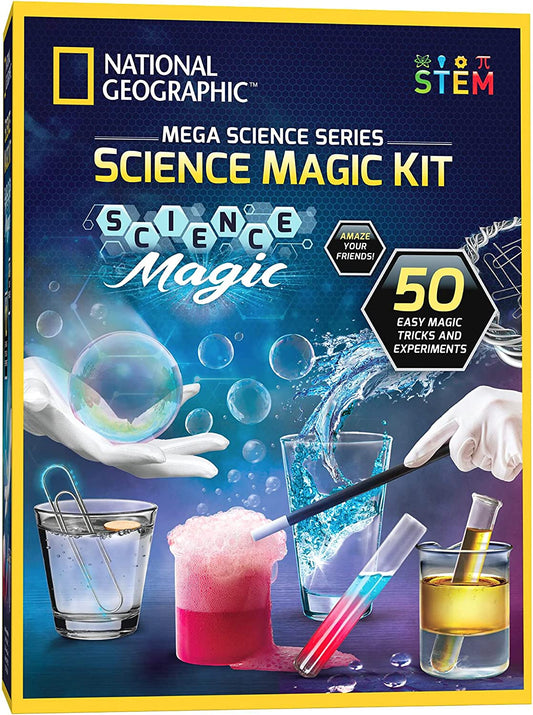 Science Magic Kit: 50 Unique Experiments and Magic Tricks for Kids - Chemistry Set Educational Toy