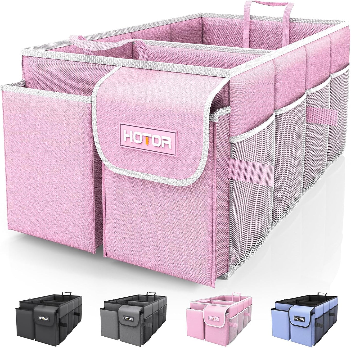 Large-Capacity Foldable Trunk Organizer - Sturdy Car Storage Solution - 2 Compartments, Tools, Sundries