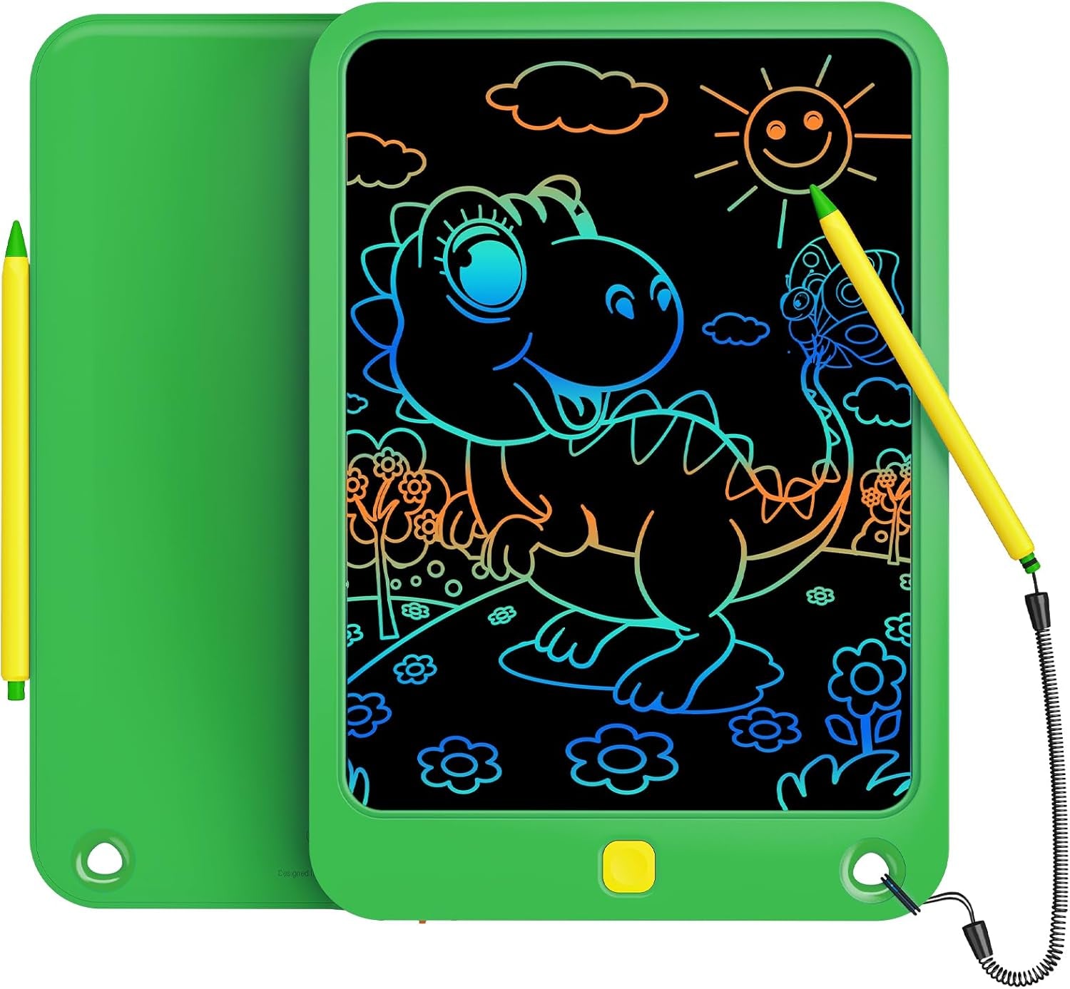 Colorful Doodle Board Drawing Tablet- Children, Memo Board and Drawing Pad-Lanyard, Educational Travel Toy Ages 3+ (Pink)