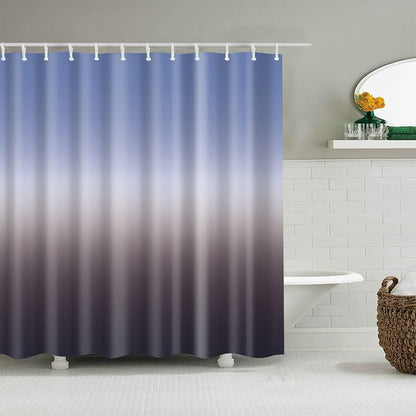 Modern Waterproof Polyester Bath Shower Curtain Set with Hooks and Elegant Design