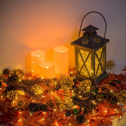2-Pack Waterproof Battery-Operated Fairy Lights, 66ft with 200 LEDs, Remote Control - 8 Modes and Timer, Copper Wire Twinkle Lights