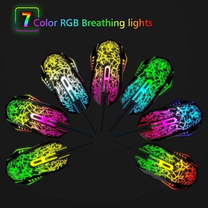 Gaming Mouse Ergonomic Wired Computer Mouse with 7 Colors LED Backlight, 4 DPI Settings up to 3600 DPI Compatible for Chromebook Windows 7/8/10/11 Xp/Mac/Linux Gamer/Notebook/Macbook