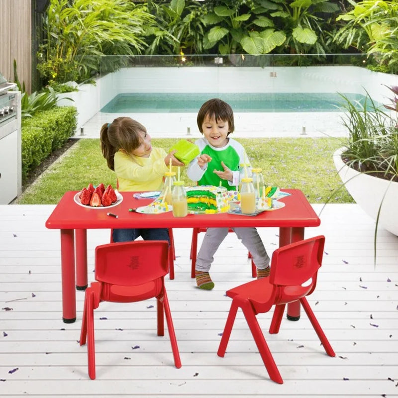 Set of 4 Stackable Plastic Classroom Chairs for Children