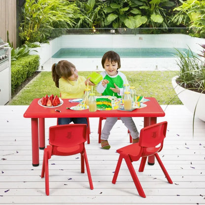 Set of 4 Stackable Plastic Classroom Chairs for Children