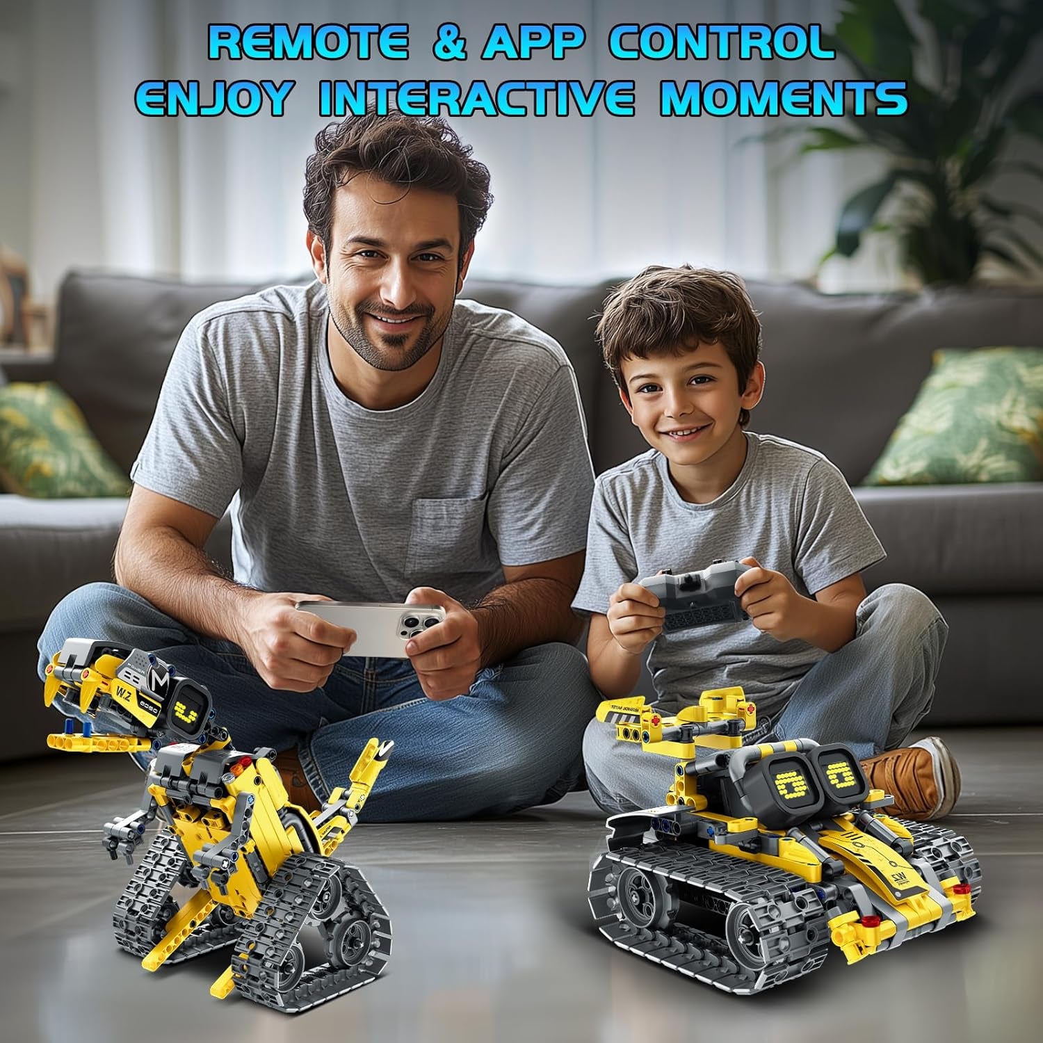  Educational Robot Building Set for Ages 8+ Remote and App-Controlled 5-in-1 Wall Robot Coding Kit, (435 Pieces)