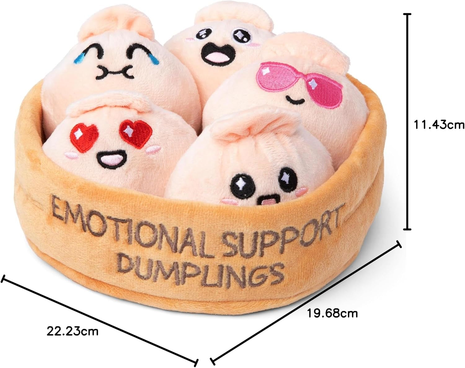 Emotional Support Dumplings - Plush Dumpling Toy Stuffed Animal, Perfect for Stocking Stuffers for Kids and Teens