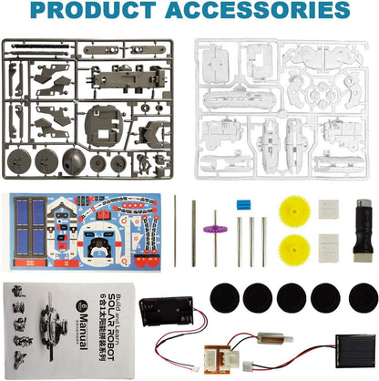 Educational Solar Robot Toys- Ages 8-13 - 6-in-1 DIY Science Kits for Building Experiments 