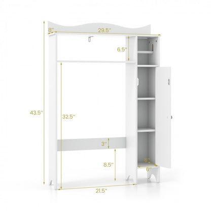 Over-the-Toilet Storage Cabinet with Integrated Toilet Paper Holder