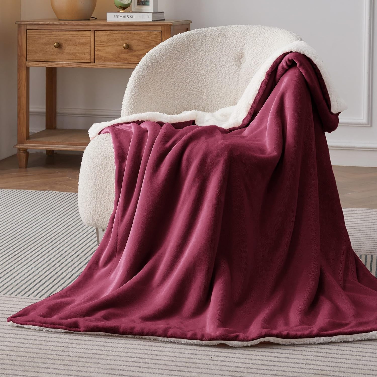 Throw Blanket - Luxurious Soft and Warm Sofa Blanket, Grey, 50x60 Inches