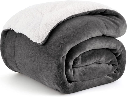Throw Blanket - Luxurious Soft and Warm Sofa Blanket, Grey, 50x60 Inches
