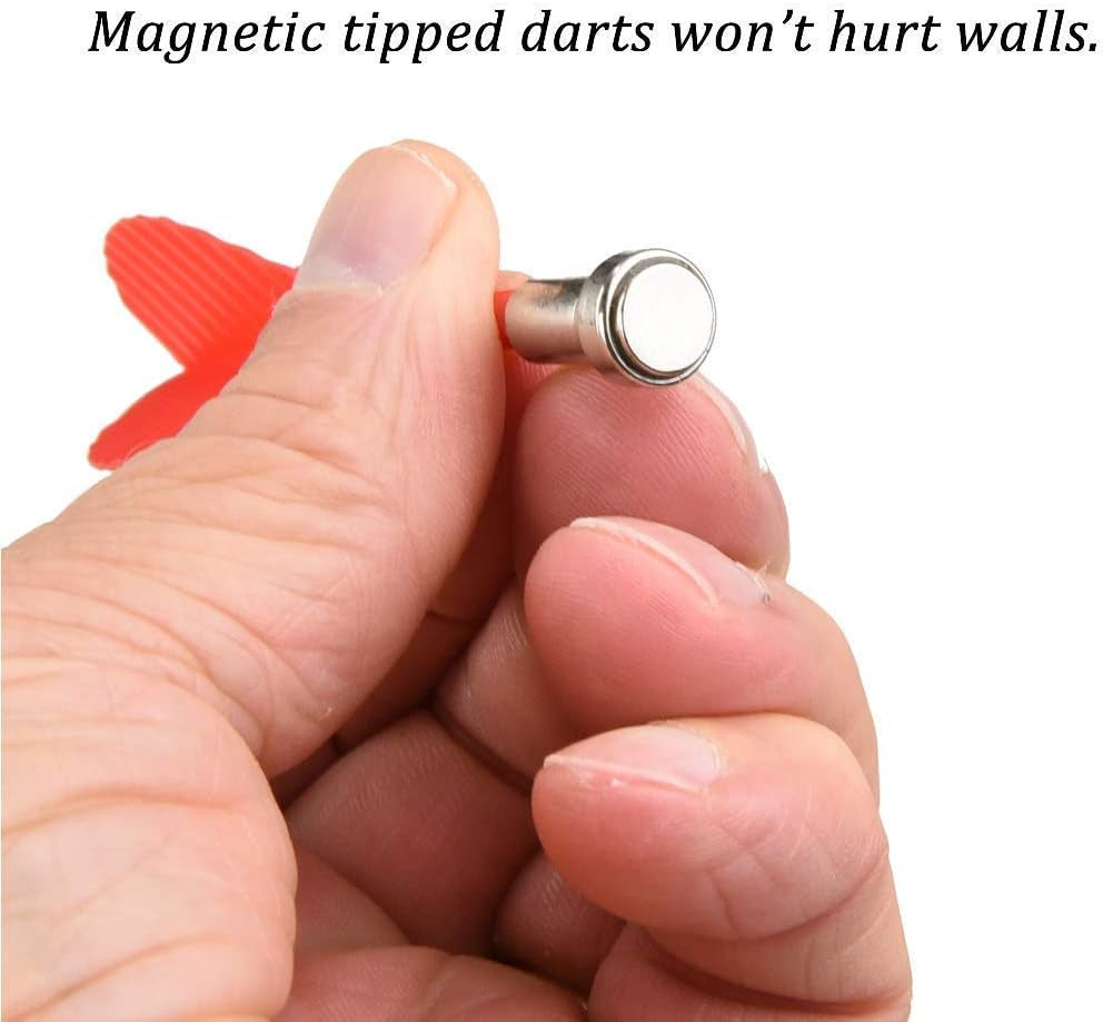 Magnetic Rollup Dart Board Set for Children and Adults with 6 Safe Darts - Ideal Gift for Ages 6 to 12