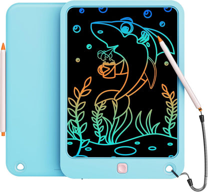 Colorful Doodle Board Drawing Tablet- Children, Memo Board and Drawing Pad-Lanyard, Educational Travel Toy Ages 3+ (Pink)
