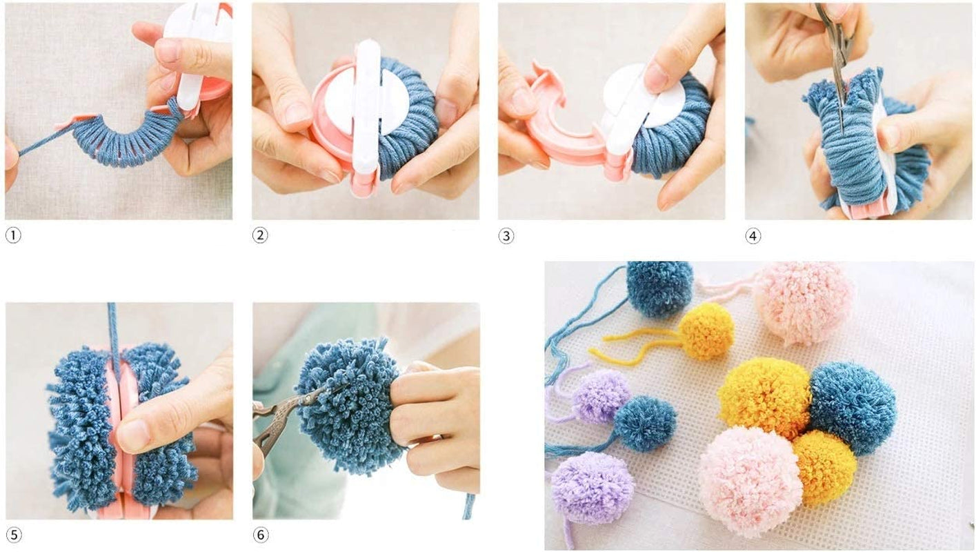 Professional Round Knitting Loom Kit with Hook, Yarn Needle, and Pompom Maker for Creating Hats, Scarves, and Socks