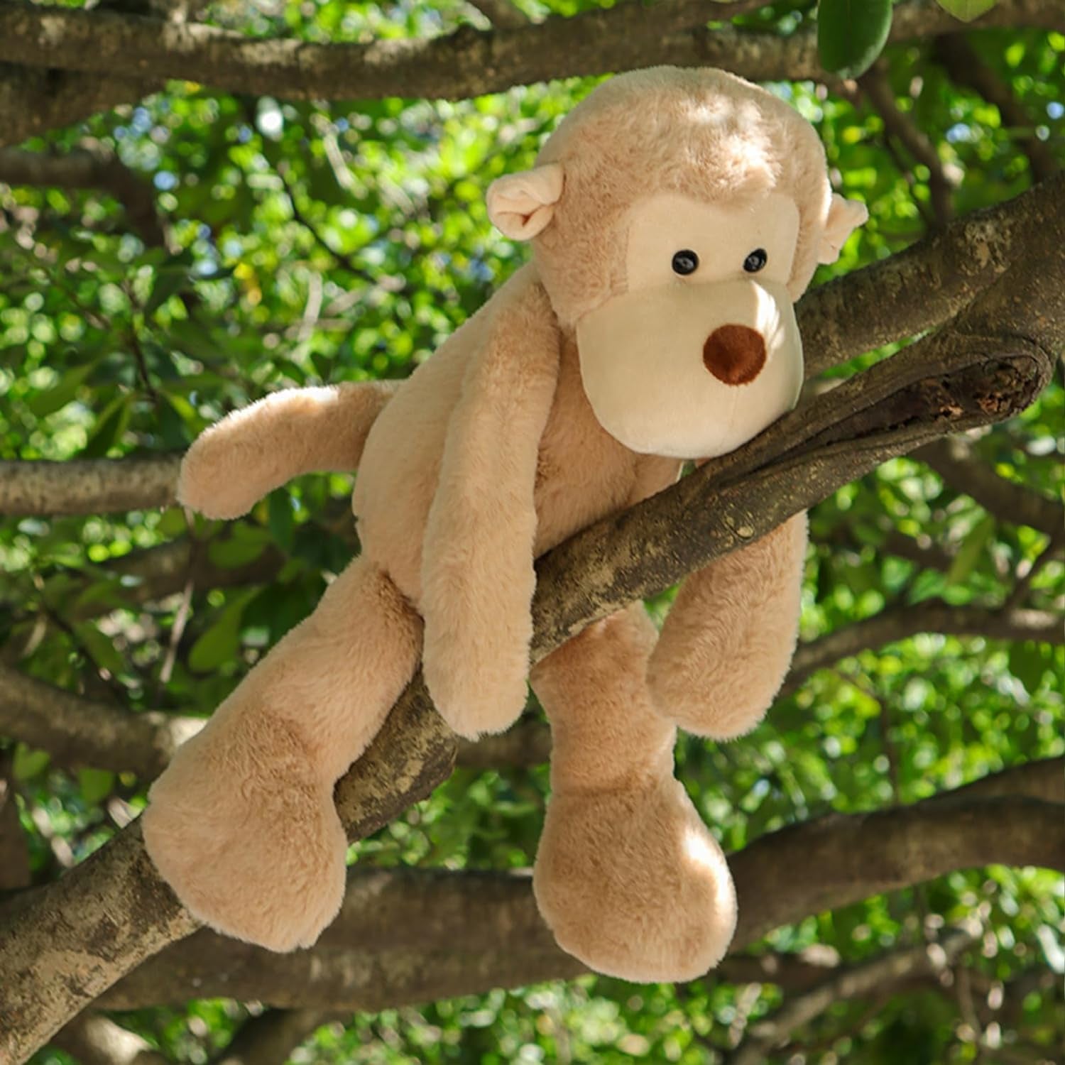 Toys Plush Light Brown Monkey Stuffed Animal Soft Cuddly Perfect for Child (Light Browm Monkey ，9 Inches)