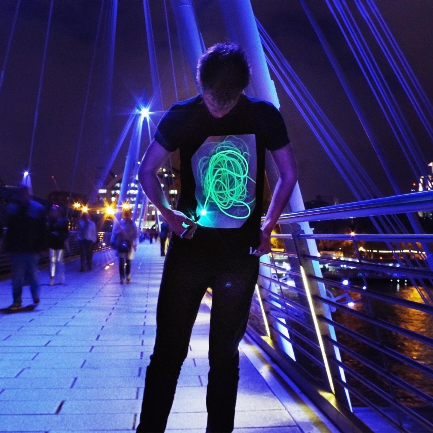 Glow in the Dark Interactive T-Shirt - Ideal for Celebrations and Festivals