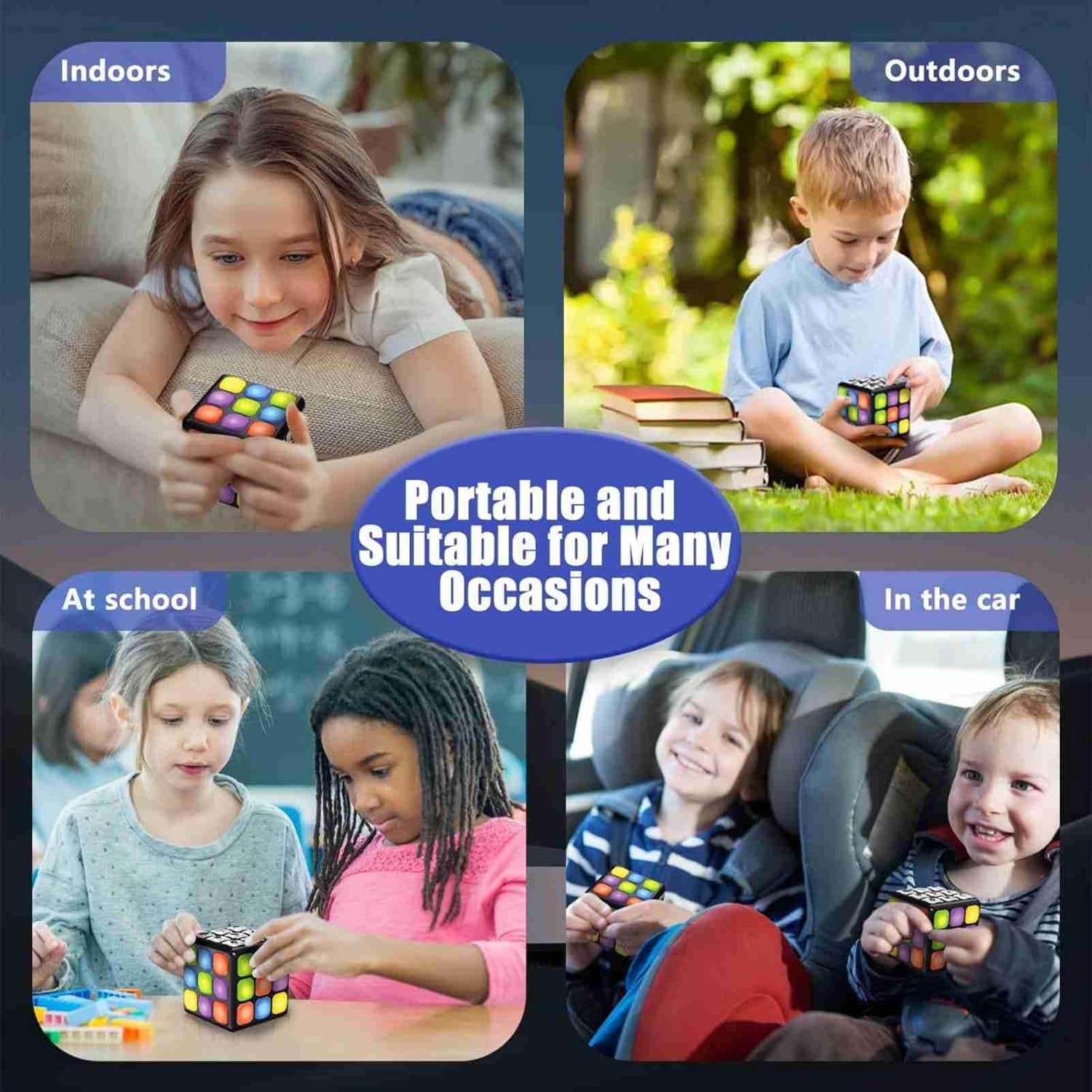 Kids Gift Toy Game Cube: Magic Cube Light up Puzzle Game for Ages 8+