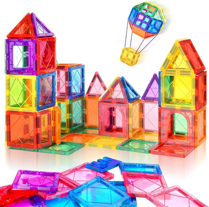 Magnetic Building Blocks Set - 100 Pieces Educational Toys for Toddlers and Kids Ages 3+, Learning and Creative Play