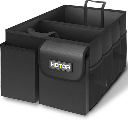 Large-Capacity Foldable Trunk Organizer - Sturdy Car Storage Solution - 2 Compartments, Tools, Sundries