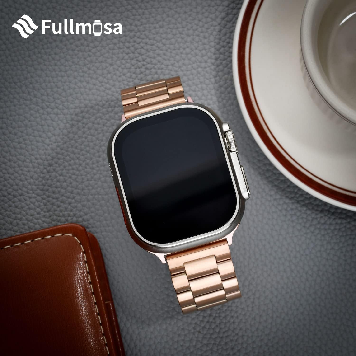 Stainless Steel Apple Watch Band with Case - for Apple Watch Ultra 2, Series 9, 8, 7, 6, 5, 4, 3, 2, 1 & SE/SE 2