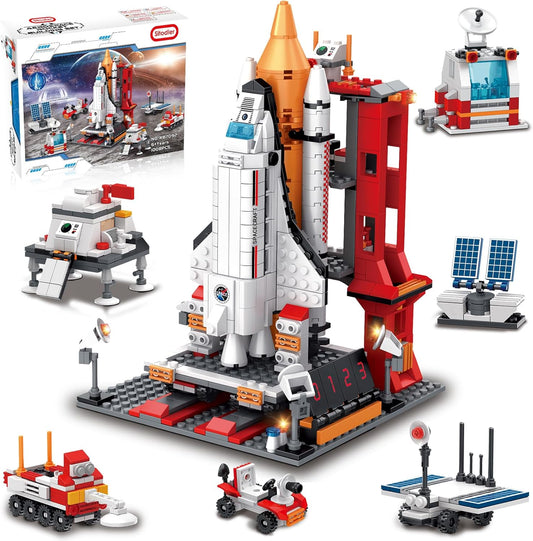 Space Exploration Shuttle Building Set for Ages 8-14, 1008 Pieces, 7 Models to Construct, Ideal Birthday Gift for Boys