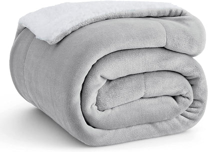 Throw Blanket - Luxurious Soft and Warm Sofa Blanket, Grey, 50x60 Inches