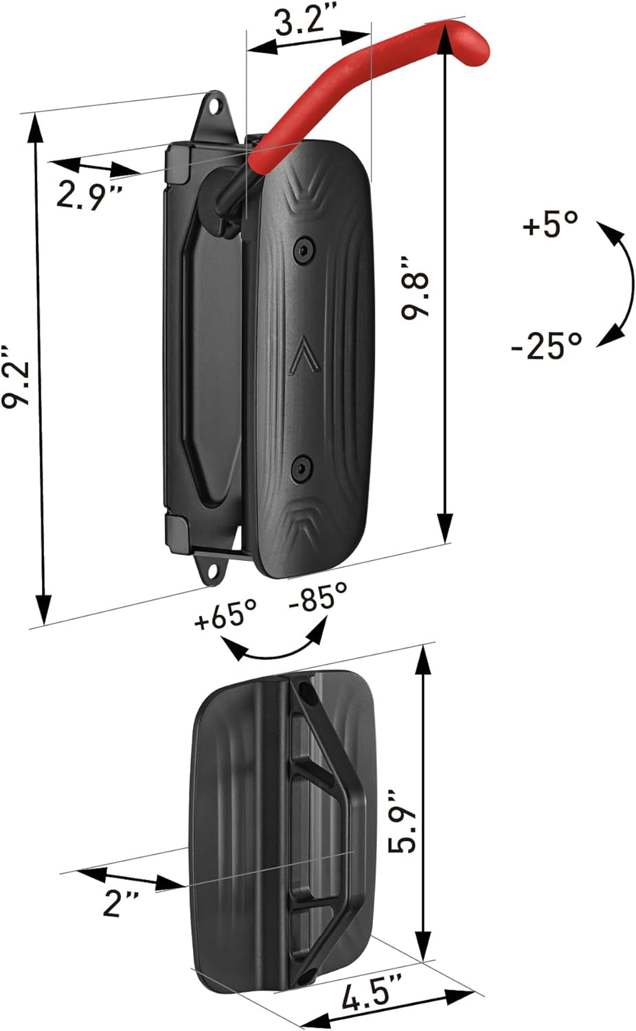 Swivel Bike Wall Mount - Space-Saving Vertical Bike Rack for Garage Storage, Holds Up to 66 lbs, 4-Pack, Red