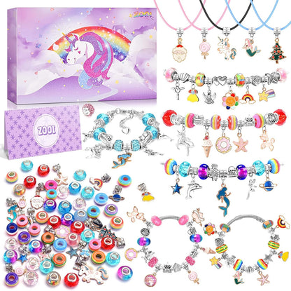 Jewelry Making Unicorn Kit-Themed Arts and Crafts Set for Creative Play and Gift Giving for Girls Ages 6+